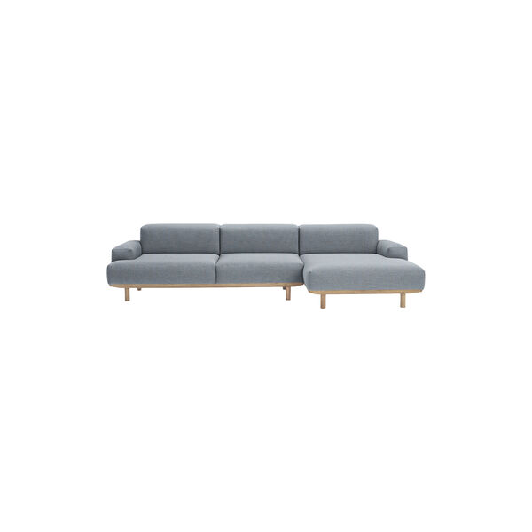 Reason 2-sits soffa med schäslong, Re-Wool 718, Bruunmunch Furniture