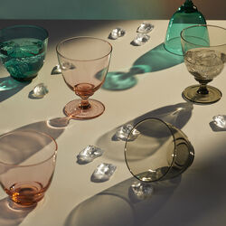 Flow vattenglas, emerald green, Holmegaard