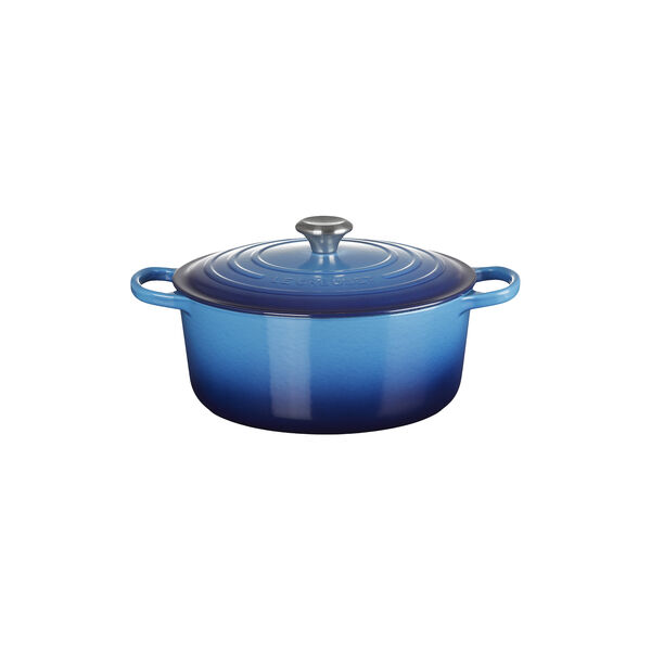 Signature gjutj&auml;rn rund gryta &Oslash; 28 cm, azure blue, Le Creuset