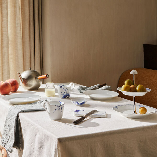 White Fluted tallrik, 19 cm, Royal Copenhagen