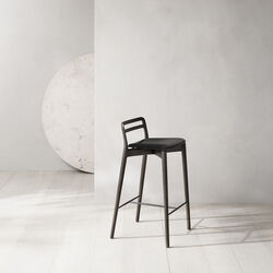 VIPP484 Cabin Counter Stool, dark oak/dark oak/black VIPP484 Cabin Counter Stool, dark oak/dark oak/black, Vipp