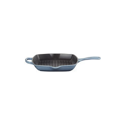 Signature gjutj&auml;rn kvadratisk grillpanna 26 cm, chambray, Le Creuset
