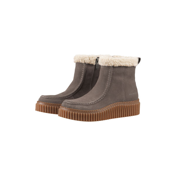 Suede Boots With Shearling, falcon clay, Ilse Jacobsen Hornb&aelig;k