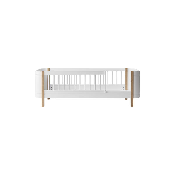 Wood Mini+ Junior Bed 68x162cm, white/oak, Oliver Furniture