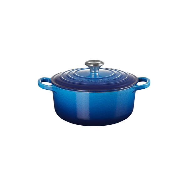 Signature rund gryta &Oslash; 20 cm, azure blue, Le Creuset