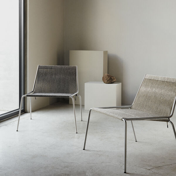 Noel Lounge Chair, black/nature linen, Thorup Copenhagen