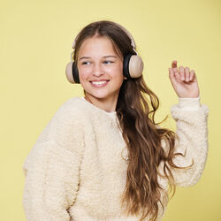 Buzz Safe Audio ANC headphones, ivory sand, Kreafunk