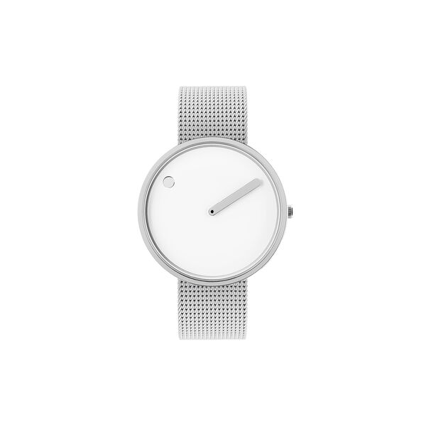 PICTO armbandsur, white/steel/matt steel, Picto
