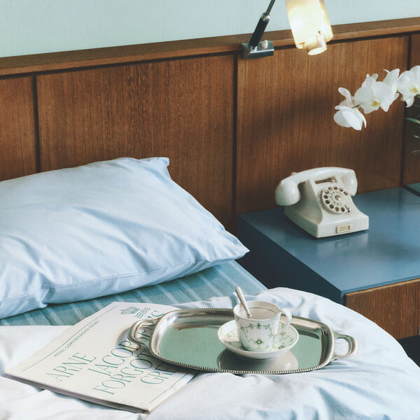 Green Fluted Plain Cup with Saucer 24 cl, Royal Copenhagen