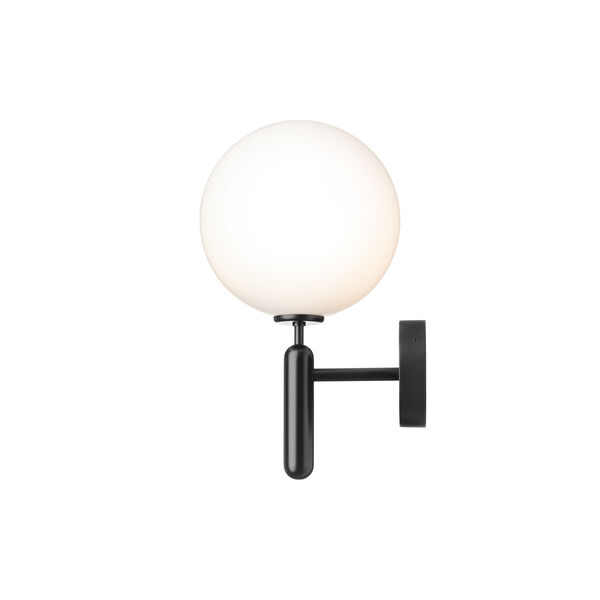 Miira Outdoor Wall Lamp, black/opal, Nuura