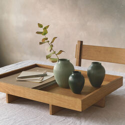 Knabstrup mini vas Ripple 3 Stk., green, Knabstrup Keramik