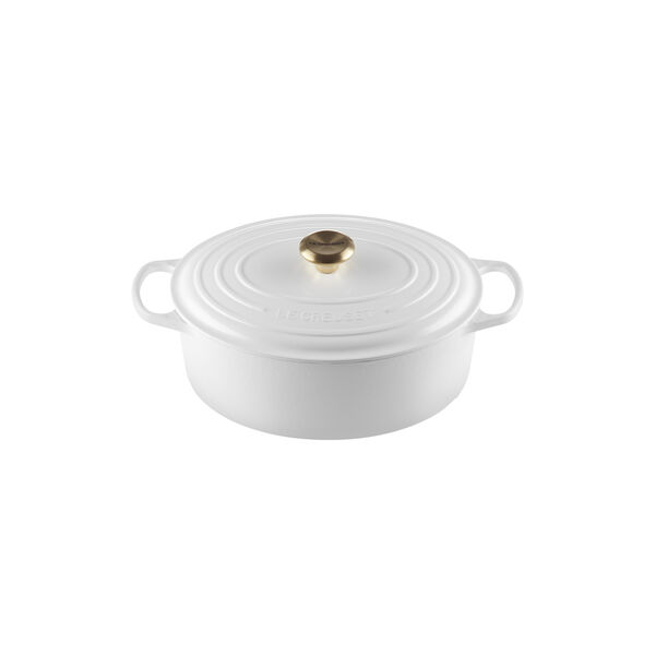 Signature gjutj&auml;rn oval gryta &Oslash; 31 cm, white, Le Creuset