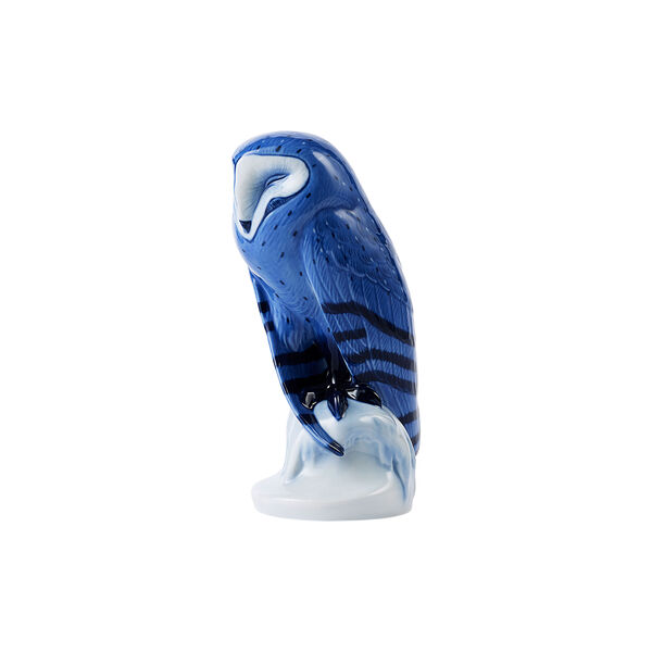 Porcelain Figurine Owl, blue, Royal Copenhagen