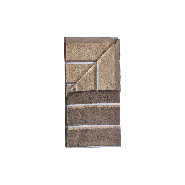 Sauna handduk, taupe/camel/sky blue, Zone Denmark