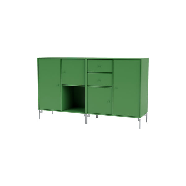 COUPLE Sideboard with Chrome Legs, 152 parsley, Montana Furniture