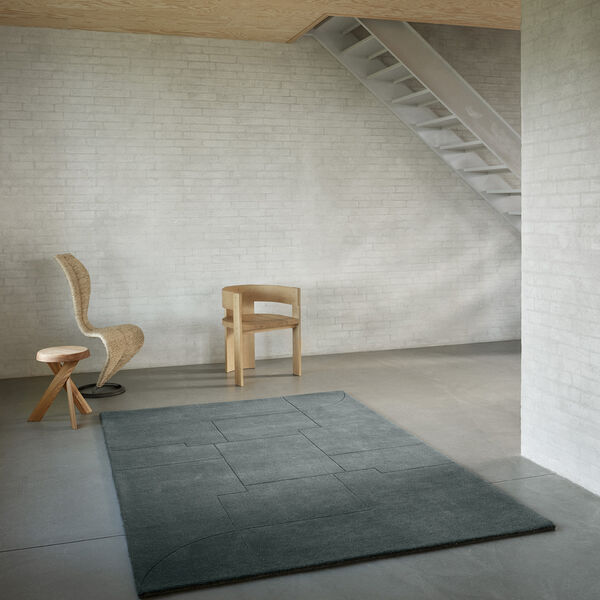 Geometric Maze golvmatta, moss, Linie Design