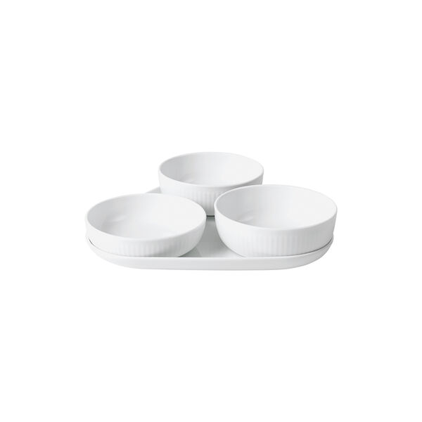 White Fluted serveringsset, Royal Copenhagen
