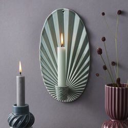 Pipanella Waves Candle Sconce, peacock, Dottir Nordic Design