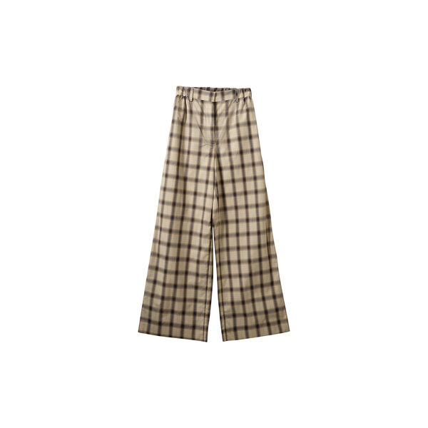 ReineSW Check Wide Leg Trousers, grey check, Sofie Schnoor