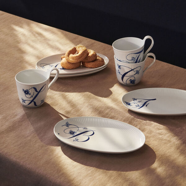 Alphabet Collection Oval Asiette E, Royal Copenhagen