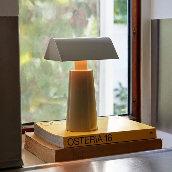Caret MF1 Portable Table Lamp, silk grey, &Tradition