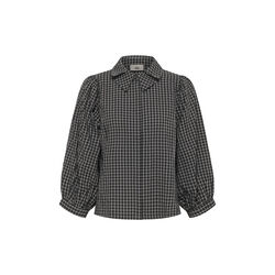 KBEllen Frosty Blouse, dark grey check, Karen by Simonsen