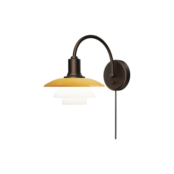 PH 2/2 Wall Lamp Centenary Edition, amber/opal white, Louis Poulsen