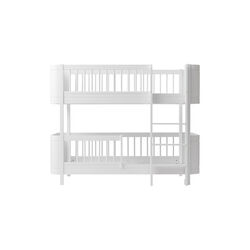 Wood Mini+ Low Bunk Bed 68x162 cm, white, Oliver Furniture