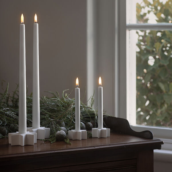 Ceramic star taper candleholder | Nordic white, Uyuni Lighting