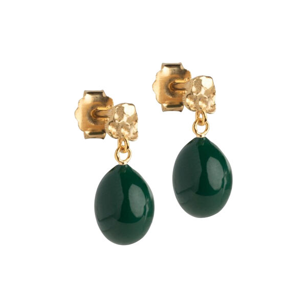 Poe studs, petrol green, ENAMEL Copenhagen