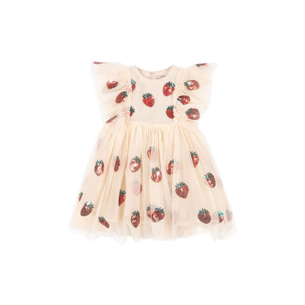 Yvonne Frill Dress, strawberry, Konges Sløjd