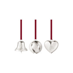 2026 Juleornament set 3 st, silver, Georg Jensen