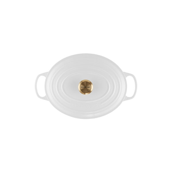 Signature oval gryta 31 cm, white, Le Creuset