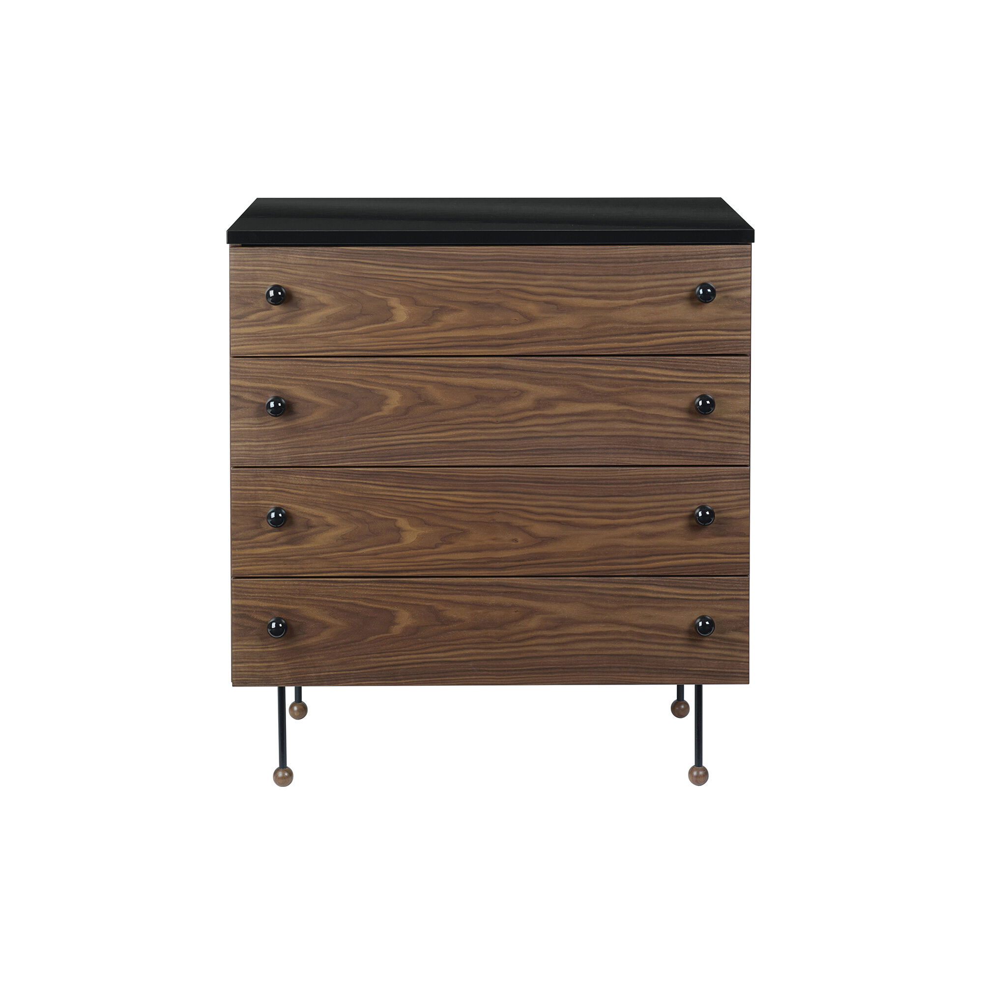 Köp 62 Dresser 4 Drawer, walnut/black | GUBI