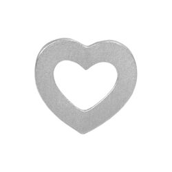 Petit Open Love Heart Earring Single, silver, Stine A Jewelry