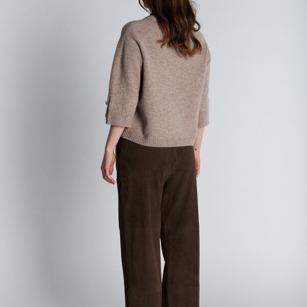 2847PBOEkola suede trousers, smoke, PBO