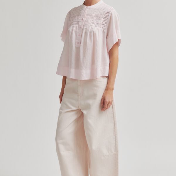 Maise SS Blouse, crystal pink, Second Female