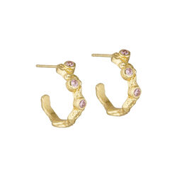 Noora foil öronhängen, baby pink, Pure by Nat