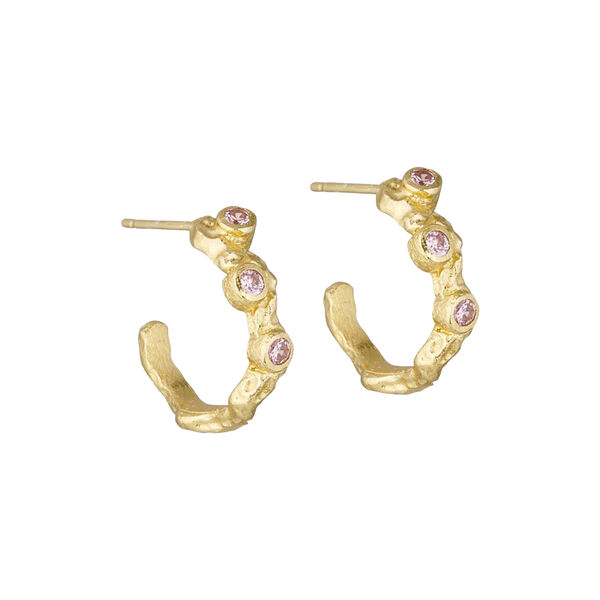 Noora foil öronhängen, baby pink, Pure by Nat