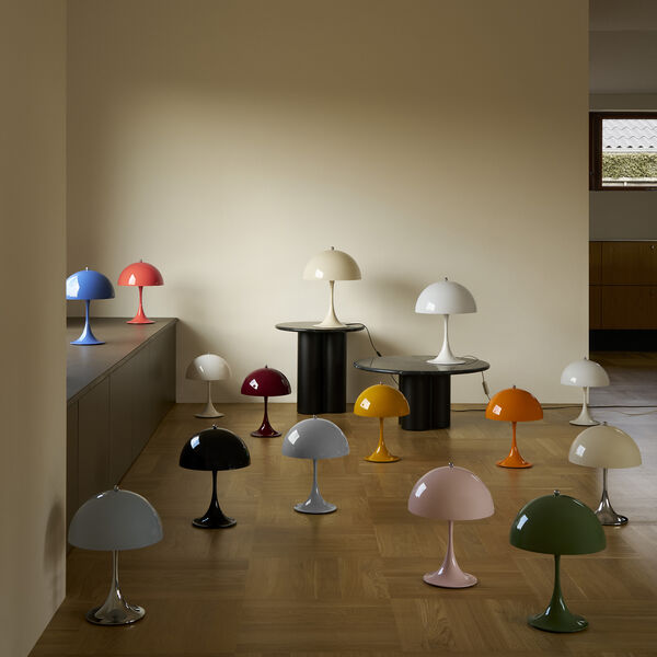 Panthella 250 Portable Table Lamp, opaque indigo blue, Louis Poulsen