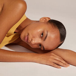 EBNA stora crystal hoops, silver-plated, Pilgrim