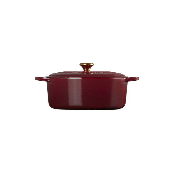 Signature gjutj&auml;rn oval gryta &Oslash; 31 cm, garnet, Le Creuset