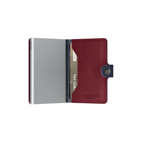 Miniwallet, vegetable tanned navy/silver, Secrid