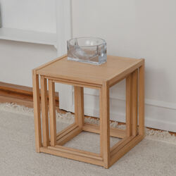 BM375 Nesting Tables, ljus oljad ek, Fredericia Furniture