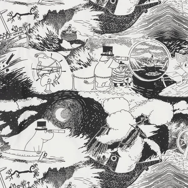 Moomin pillow case  60x63 cm Sailing, grey, Moomin Arabia