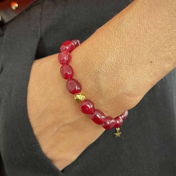 Vilma Armband, burgundy, Nuni Copenhagen