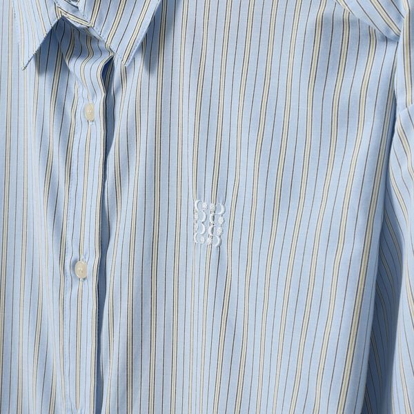 MERCYSW STRIPED OVERSIZED SHIRT, blue striped, Sofie Schnoor