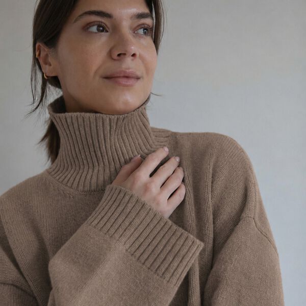 THYRA KNIT , oat melange, Studio Feder