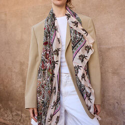 ANTIQUE PAISLEY Scarf, rosa, Bella Ballou