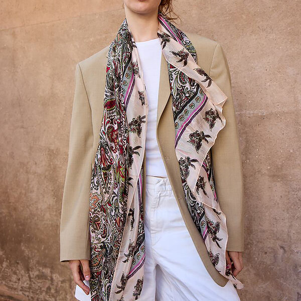 ANTIQUE PAISLEY Scarf, rosa, Bella Ballou